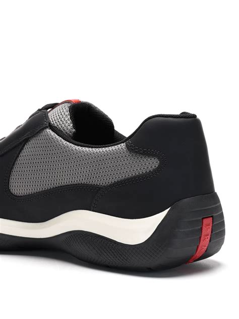 prada linea rossa rubber-panelled mesh sneakers|prada linea rossa men.